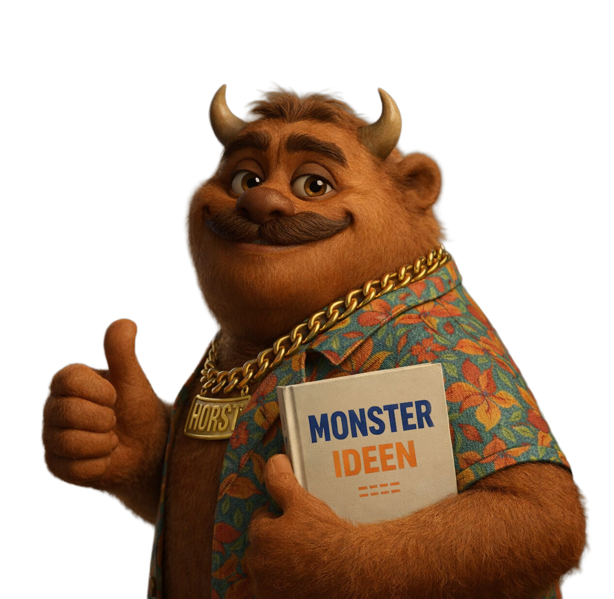 Illustration des HORST-Monsters auf einer stilisierten Welle